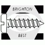 Self Tapping Screws, Flat Slotted, Stainless Steel 18 8